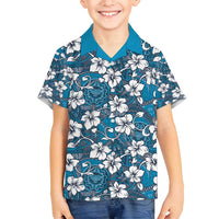 Karakarawa Bula Fiji Family Matching Off Shoulder Short Dress and Hawaiian Shirt Fijian Tapa Seamless Hibiscus - Polynesian Pride