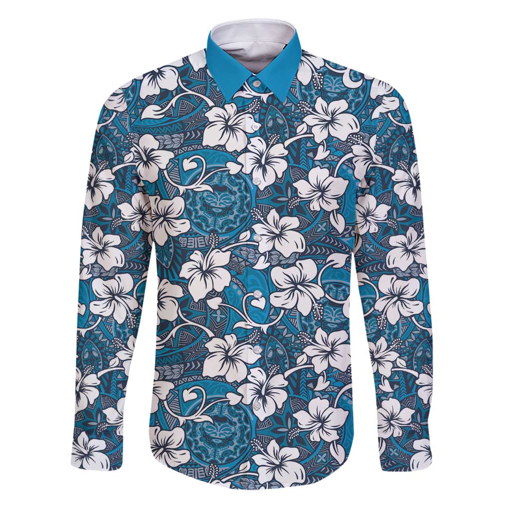 Karakarawa Bula Fiji Family Matching Puletasi and Hawaiian Shirt Fijian Tapa Seamless Hibiscus - Polynesian Pride