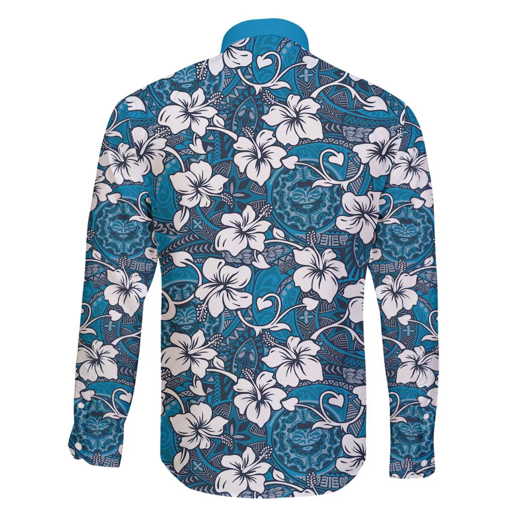 Karakarawa Bula Fiji Family Matching Tank Maxi Dress and Hawaiian Shirt Fijian Tapa Seamless Hibiscus - Polynesian Pride