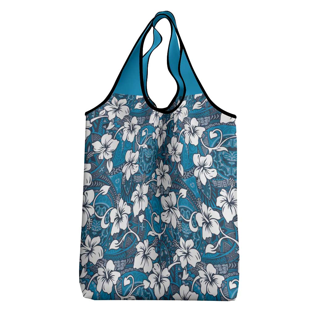 Karakarawa Bula Fiji Grocery Bag Fijian Tapa Seamless Hibiscus LT14 - Polynesian Pride