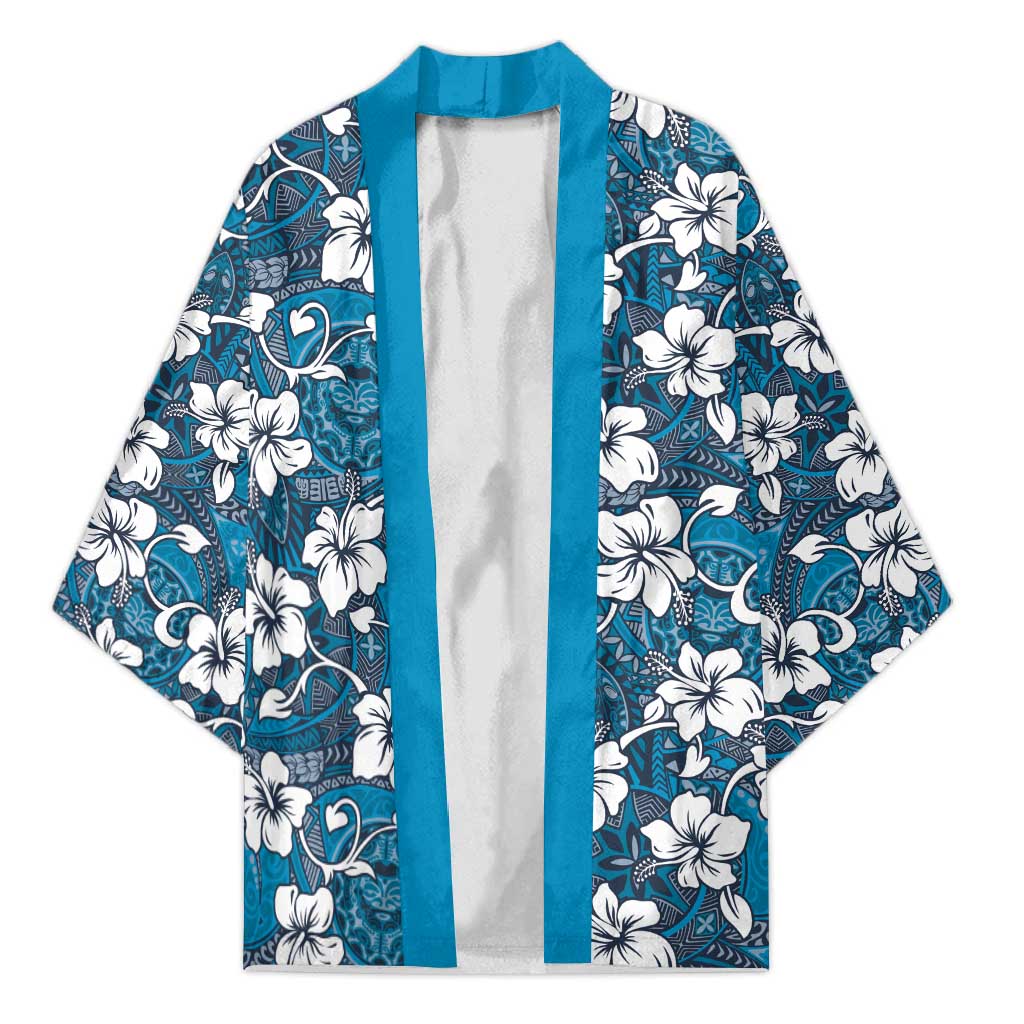 Karakarawa Bula Fiji Kimono Fijian Tapa Seamless Hibiscus - Polynesian Pride