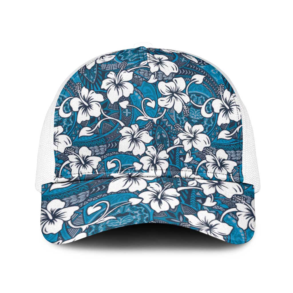 Karakarawa Bula Fiji Mesh Trucker Cap Fijian Tapa Seamless Hibiscus - Polynesian Pride