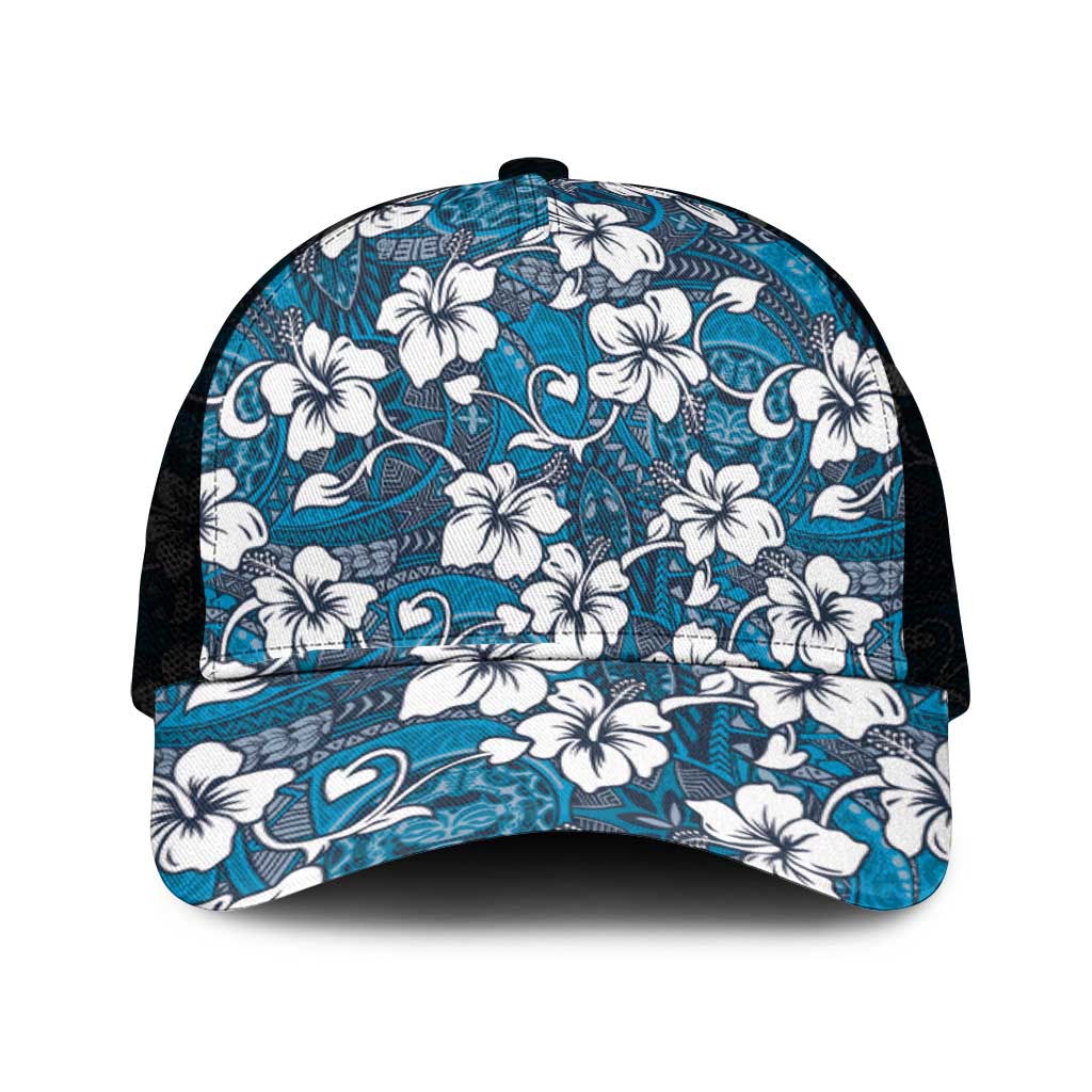 Karakarawa Bula Fiji Mesh Trucker Cap Fijian Tapa Seamless Hibiscus - Polynesian Pride
