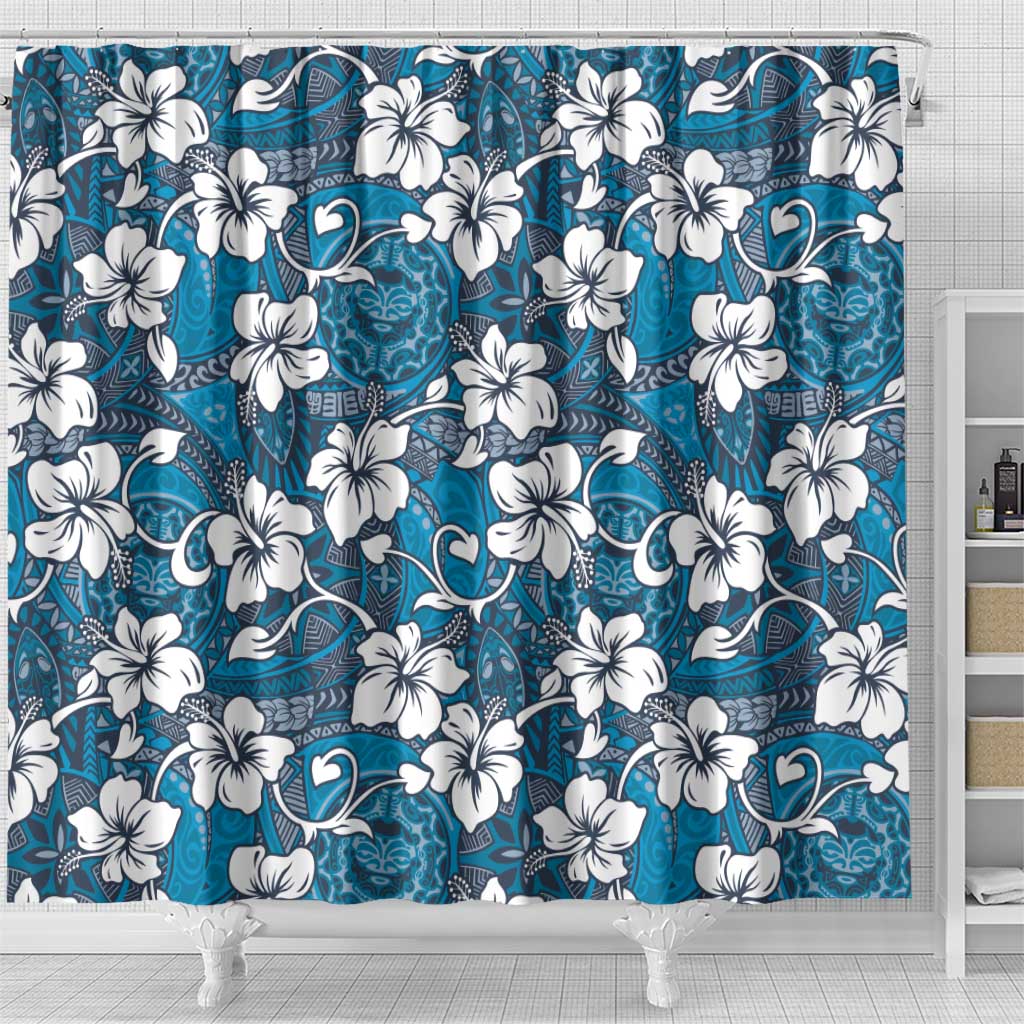 Karakarawa Bula Fiji Shower Curtain Fijian Tapa Seamless Hibiscus - Polynesian Pride