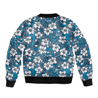 Karakarawa Bula Fiji Sleeve Zip Bomber Jacket Fijian Tapa Seamless Hibiscus - Polynesian Pride