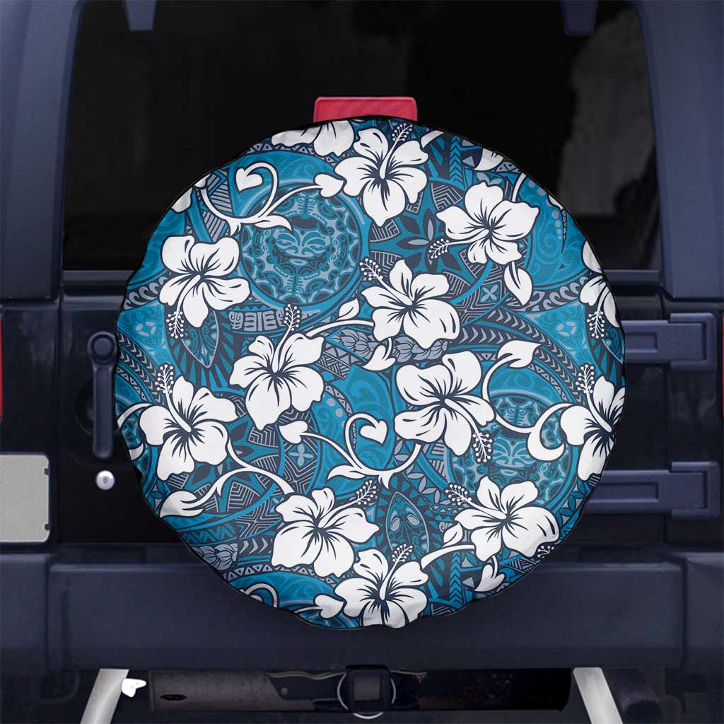 Karakarawa Bula Fiji Spare Tire Cover Fijian Tapa Seamless Hibiscus - Polynesian Pride