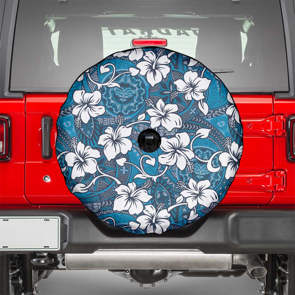 Karakarawa Bula Fiji Spare Tire Cover Fijian Tapa Seamless Hibiscus - Polynesian Pride