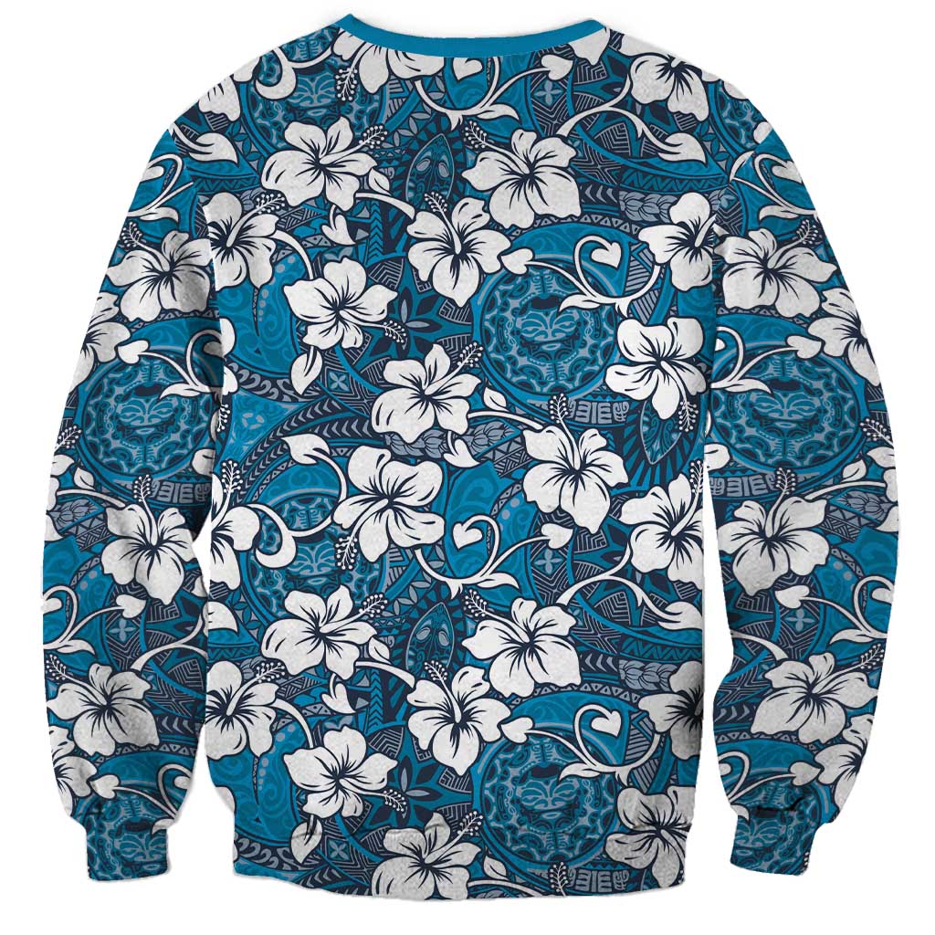 Karakarawa Bula Fiji Sweatshirt Fijian Tapa Seamless Hibiscus - Polynesian Pride
