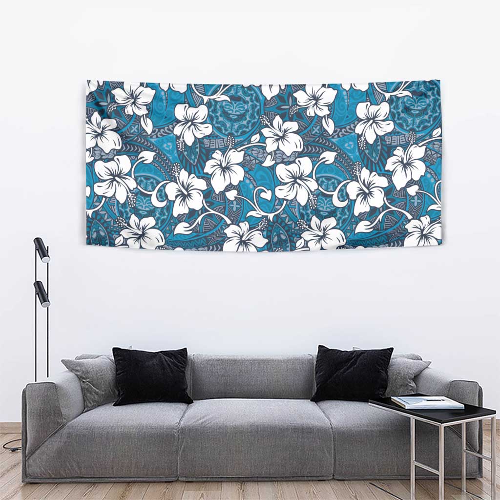 Karakarawa Bula Fiji Tapestry Fijian Tapa Seamless Hibiscus - Polynesian Pride