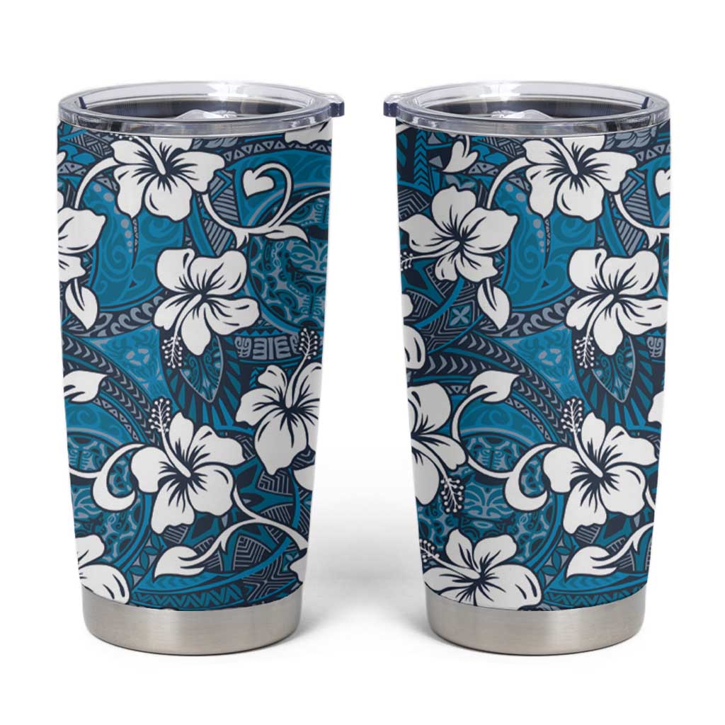 Karakarawa Bula Fiji Tumbler Cup Fijian Tapa Seamless Hibiscus - Polynesian Pride