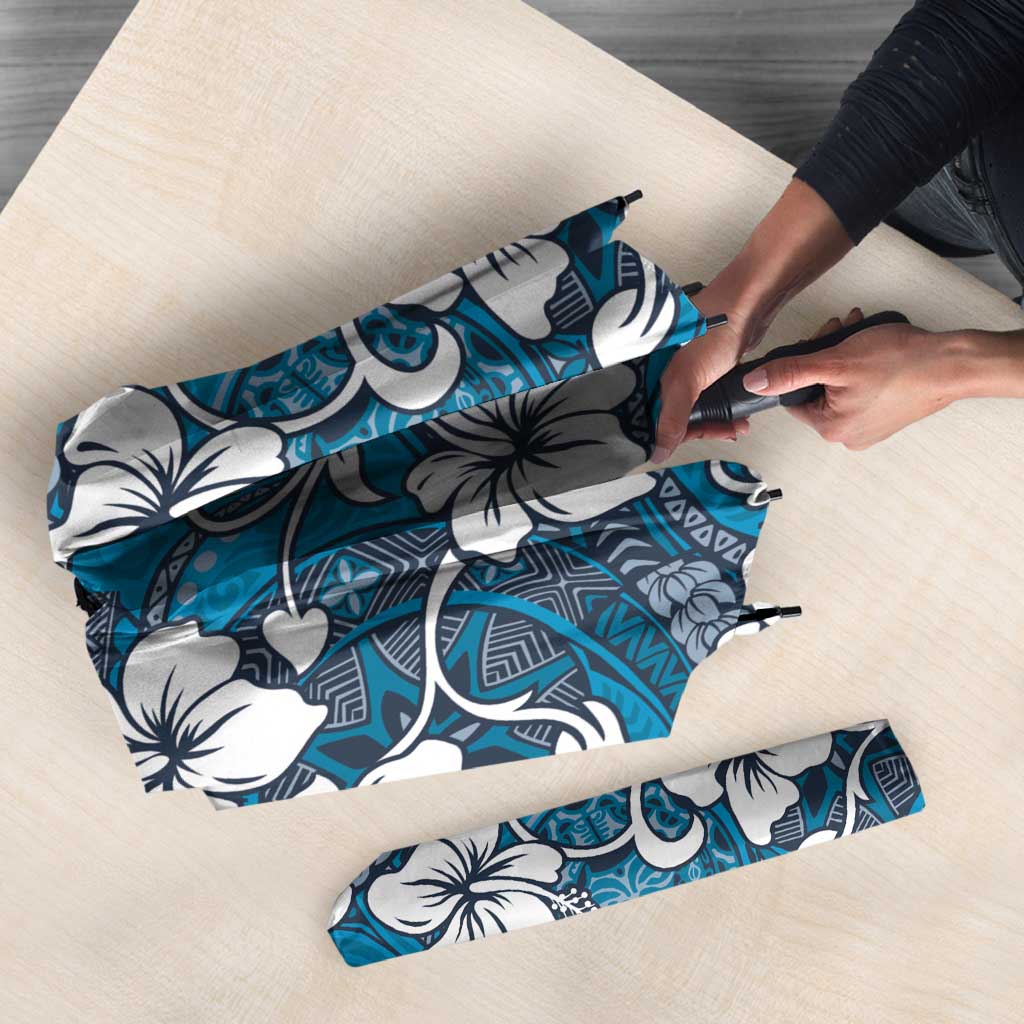 Karakarawa Bula Fiji Umbrella Fijian Tapa Seamless Hibiscus - Polynesian Pride