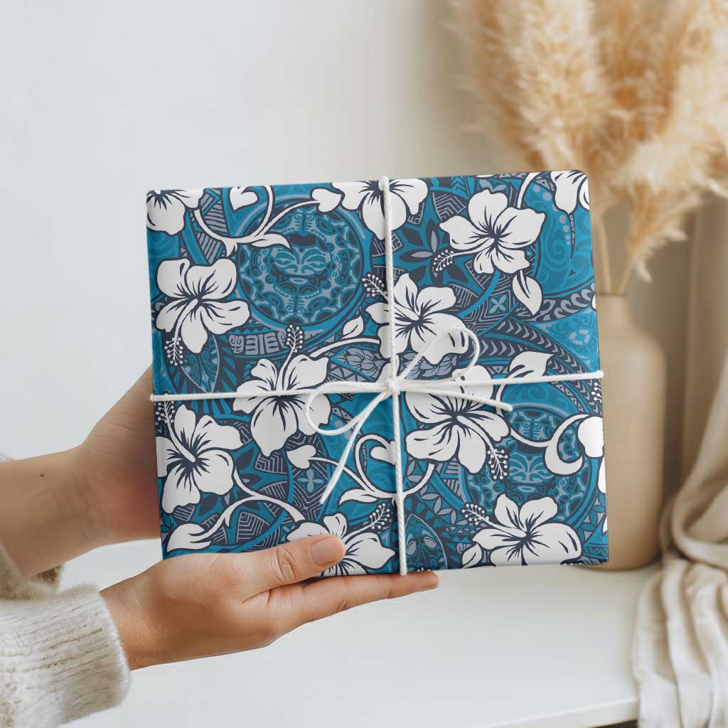 Karakarawa Bula Fiji Wrapping Paper Fijian Tapa Seamless Hibiscus LT14 - Polynesian Pride