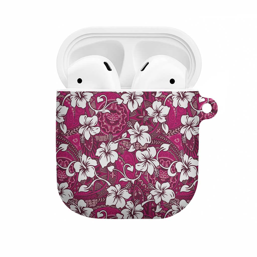 Piqi Bula Fiji AirPods Case Fijian Tapa Seamless Hibiscus - Polynesian Pride