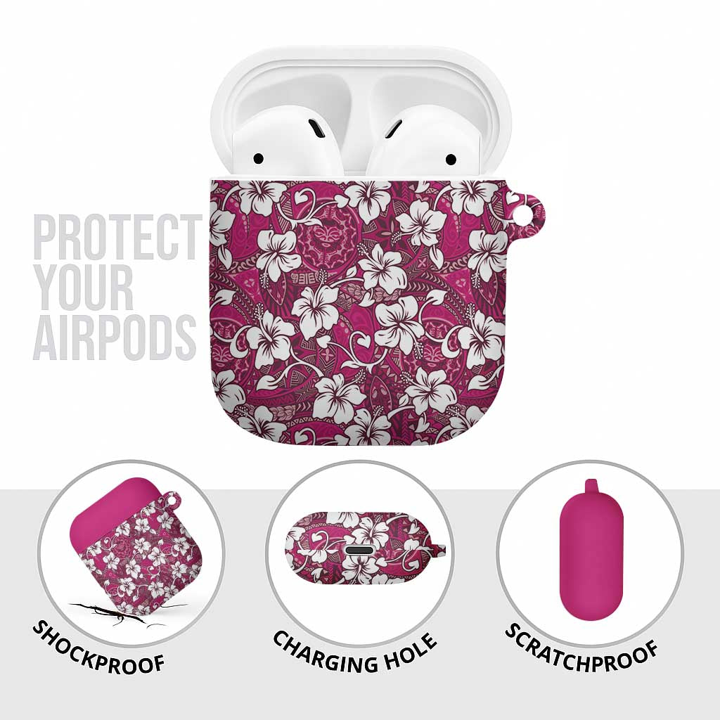 Piqi Bula Fiji AirPods Case Fijian Tapa Seamless Hibiscus - Polynesian Pride