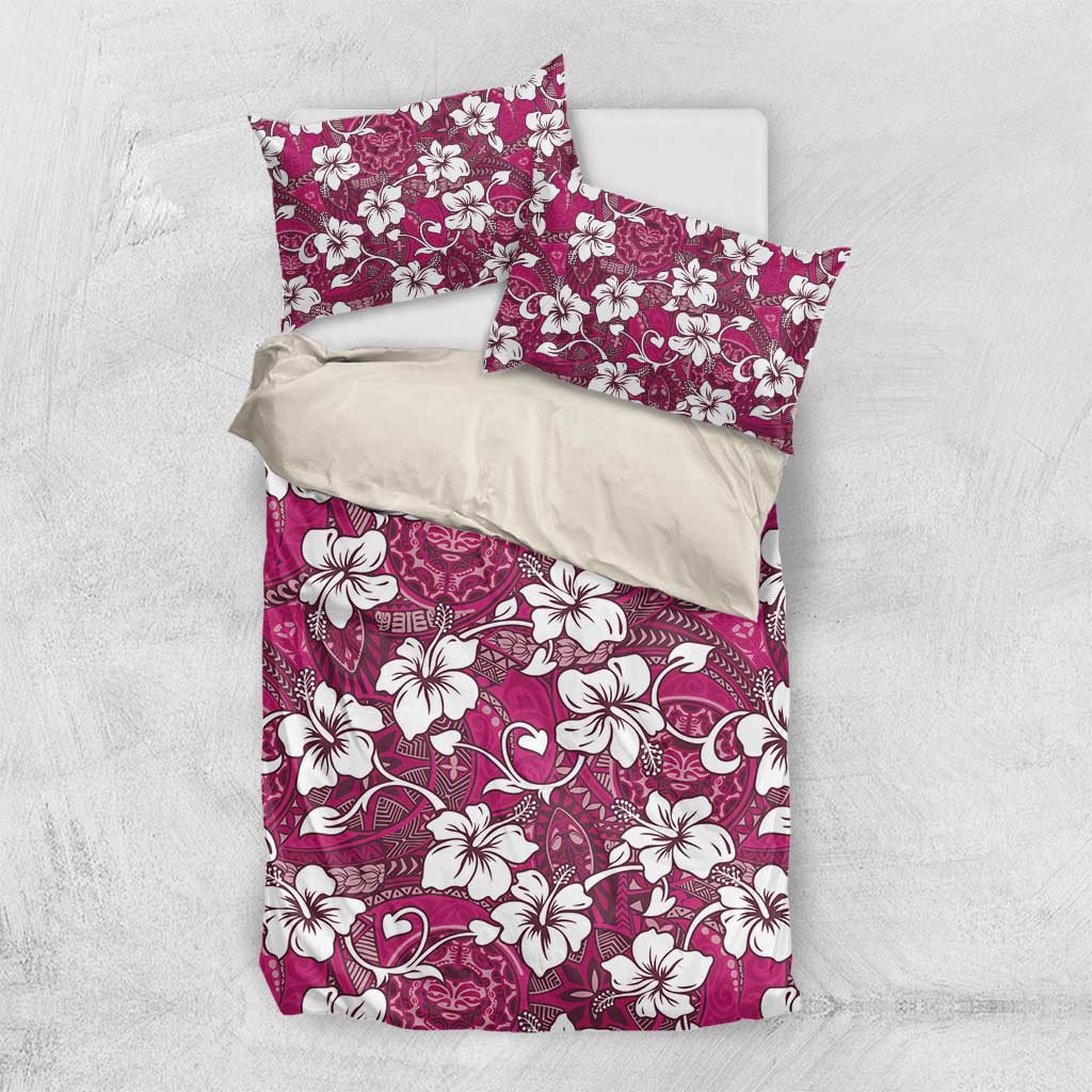 Piqi Bula Fiji Bedding Set Fijian Tapa Seamless Hibiscus - Polynesian Pride