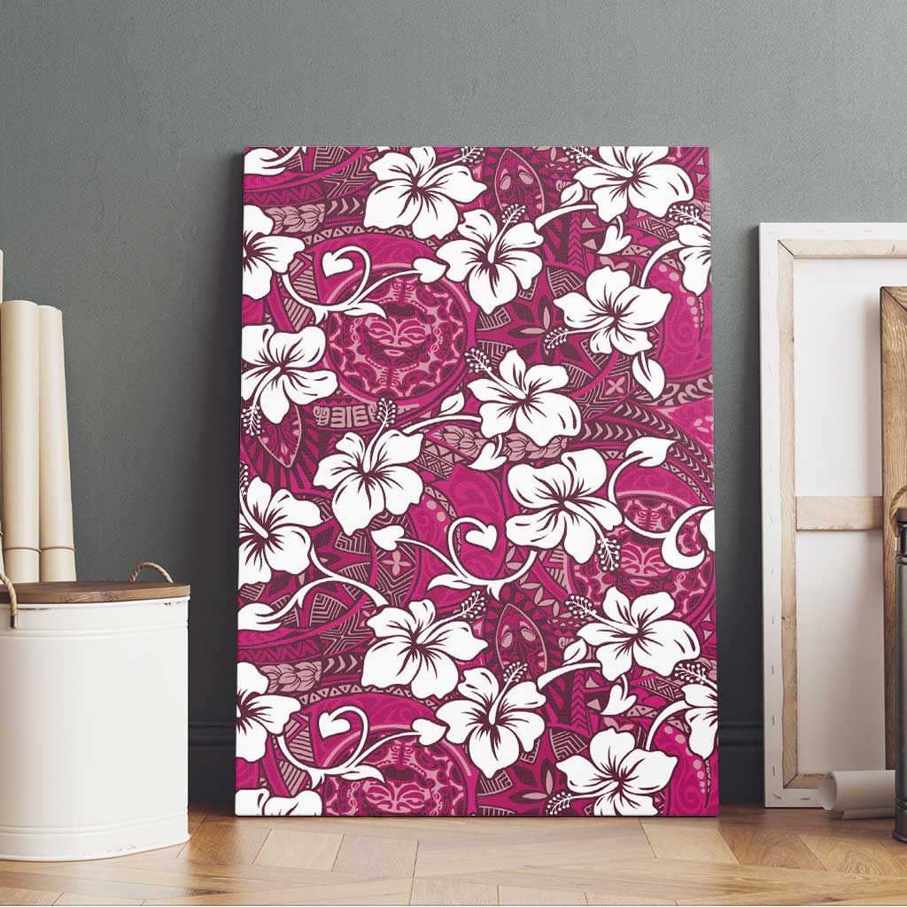 Piqi Bula Fiji Canvas Wall Art Fijian Tapa Seamless Hibiscus - Polynesian Pride