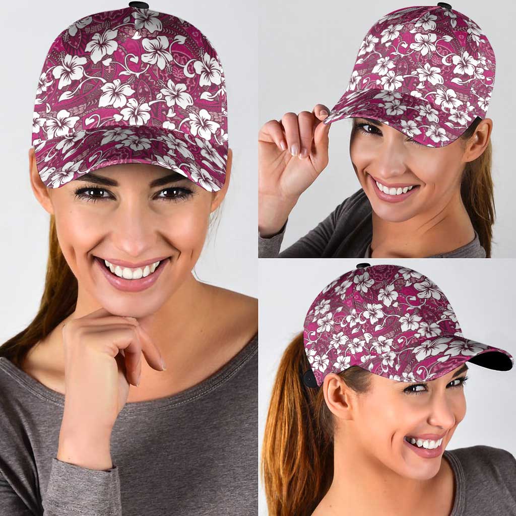 Piqi Bula Fiji Classic Cap Fijian Tapa Seamless Hibiscus - Polynesian Pride