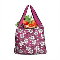 Piqi Bula Fiji Grocery Bag Fijian Tapa Seamless Hibiscus LT14 1-pack One Size Pink - Polynesian Pride