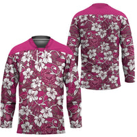 Piqi Bula Fiji Hockey Jersey Fijian Tapa Seamless Hibiscus - Polynesian Pride