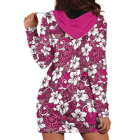 Piqi Bula Fiji Hoodie Dress Fijian Tapa Seamless Hibiscus - Polynesian Pride