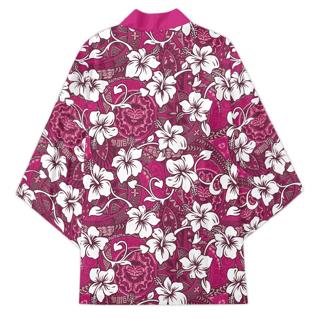 Piqi Bula Fiji Kimono Fijian Tapa Seamless Hibiscus - Polynesian Pride