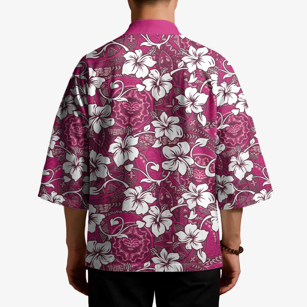 Piqi Bula Fiji Kimono Fijian Tapa Seamless Hibiscus - Polynesian Pride