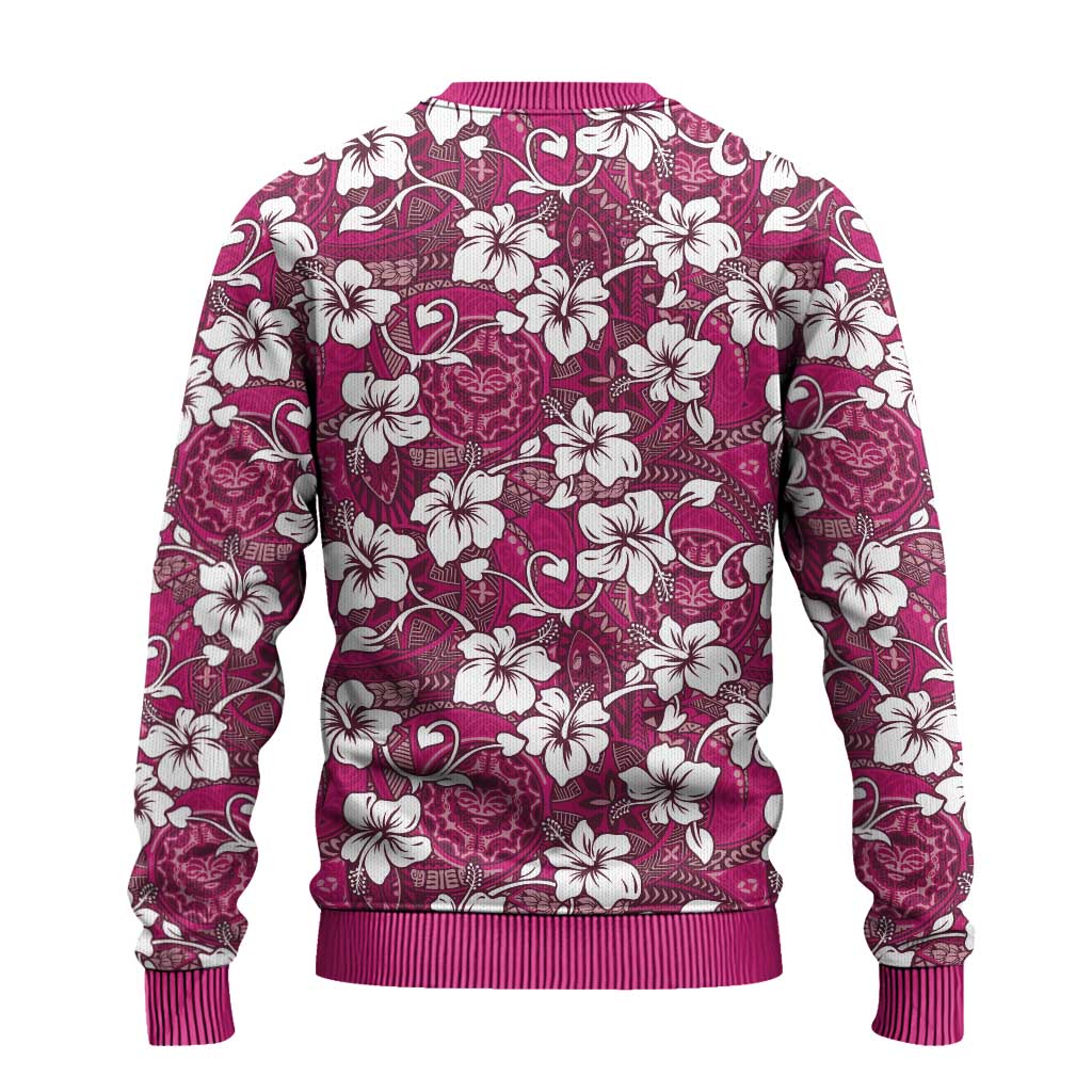 Piqi Bula Fiji Ugly Christmas Sweater Fijian Tapa Seamless Hibiscus - Polynesian Pride