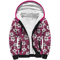 Piqi Bula Fiji Sherpa Hoodie Fijian Tapa Seamless Hibiscus - Polynesian Pride