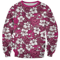 Piqi Bula Fiji Sweatshirt Fijian Tapa Seamless Hibiscus - Polynesian Pride