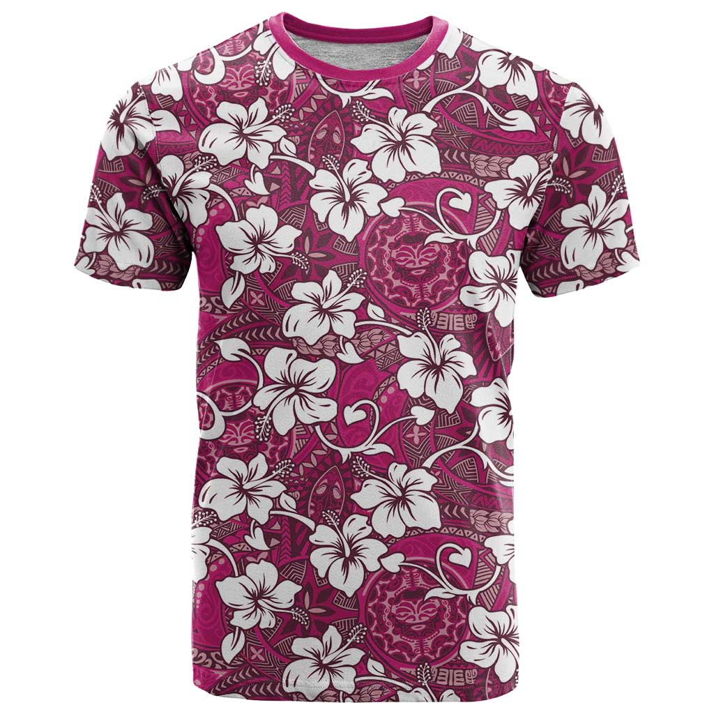 Piqi Bula Fiji T Shirt Fijian Tapa Seamless Hibiscus - Polynesian Pride