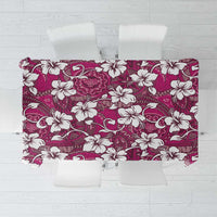 Piqi Bula Fiji Tablecloth Fijian Tapa Seamless Hibiscus LT14 Pink - Polynesian Pride