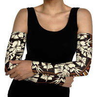Bula Fiji Masi Arm Sleeves Tapa Tropical Hibiscus Half Stylized - Polynesian Pride