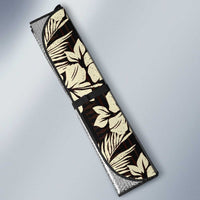 Bula Fiji Masi Auto Sun Shade Tapa Tropical Hibiscus Half Stylized - Polynesian Pride