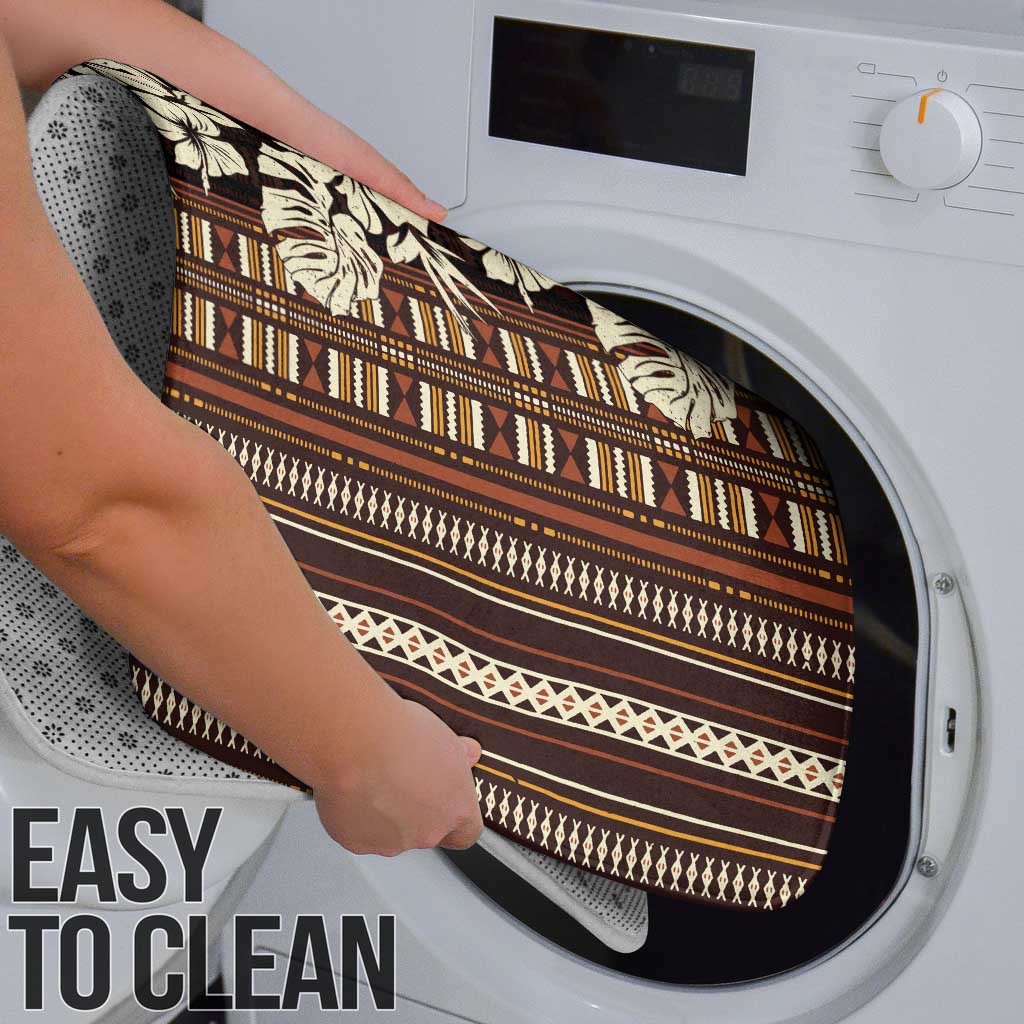 Bula Fiji Masi Bathroom Set Tapa Tropical Hibiscus Half Stylized - Polynesian Pride