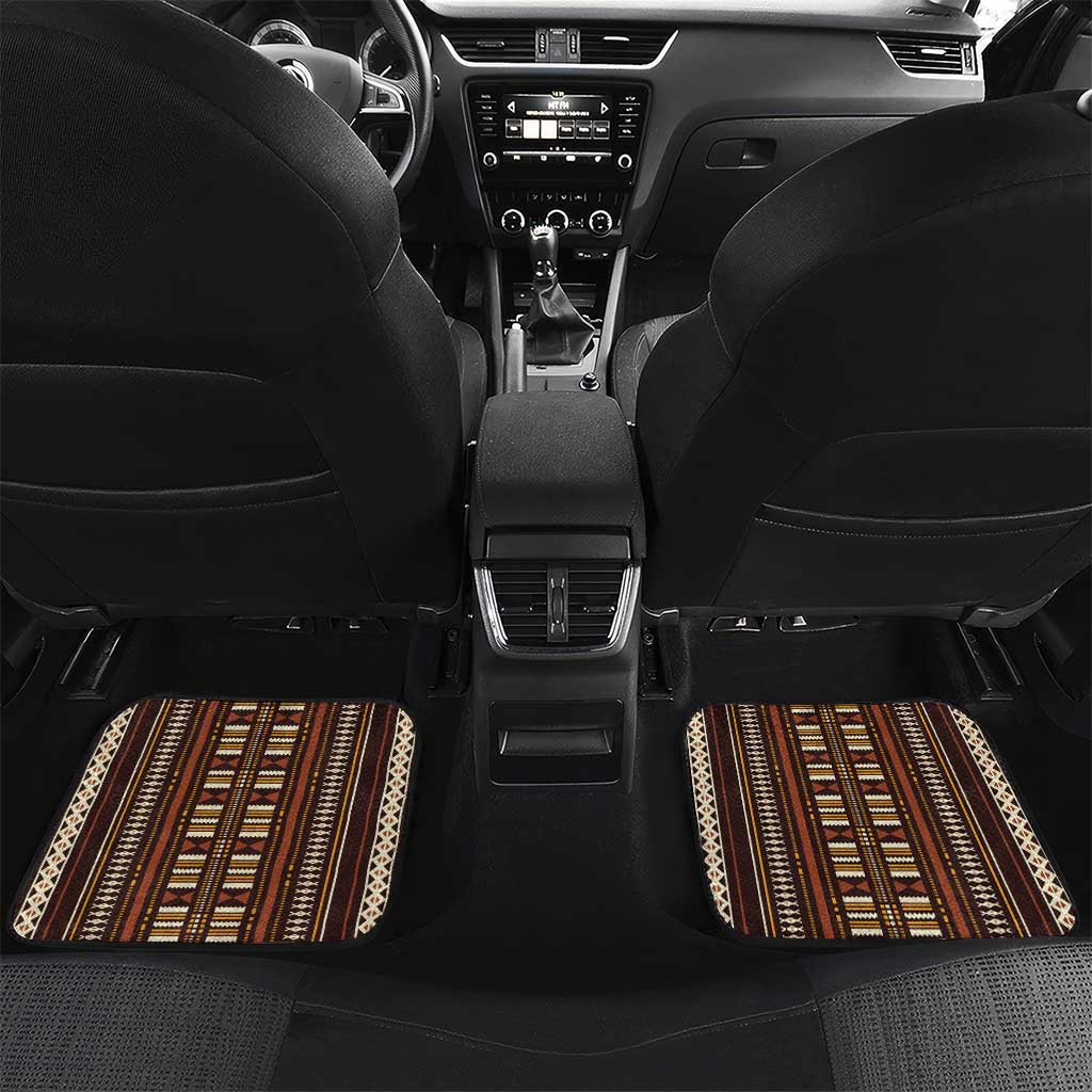 Bula Fiji Masi Car Mats Tapa Tropical Hibiscus Half Stylized - Polynesian Pride