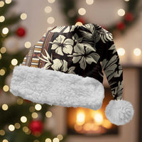 Bula Fiji Masi Christmas Santa Hat Tapa Tropical Hibiscus Half Stylized - Polynesian Pride