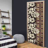 Bula Fiji Masi Door Cover Tapa Tropical Hibiscus Half Stylized - Polynesian Pride