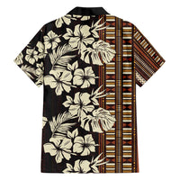 Bula Fiji Masi Family Matching Off Shoulder Maxi Dress and Hawaiian Shirt Tapa Tropical Hibiscus Half Stylized - Polynesian Pride