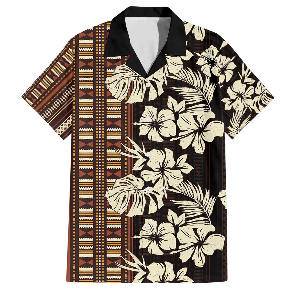 Bula Fiji Masi Family Matching Puletasi and Hawaiian Shirt Tapa Tropical Hibiscus Half Stylized - Polynesian Pride