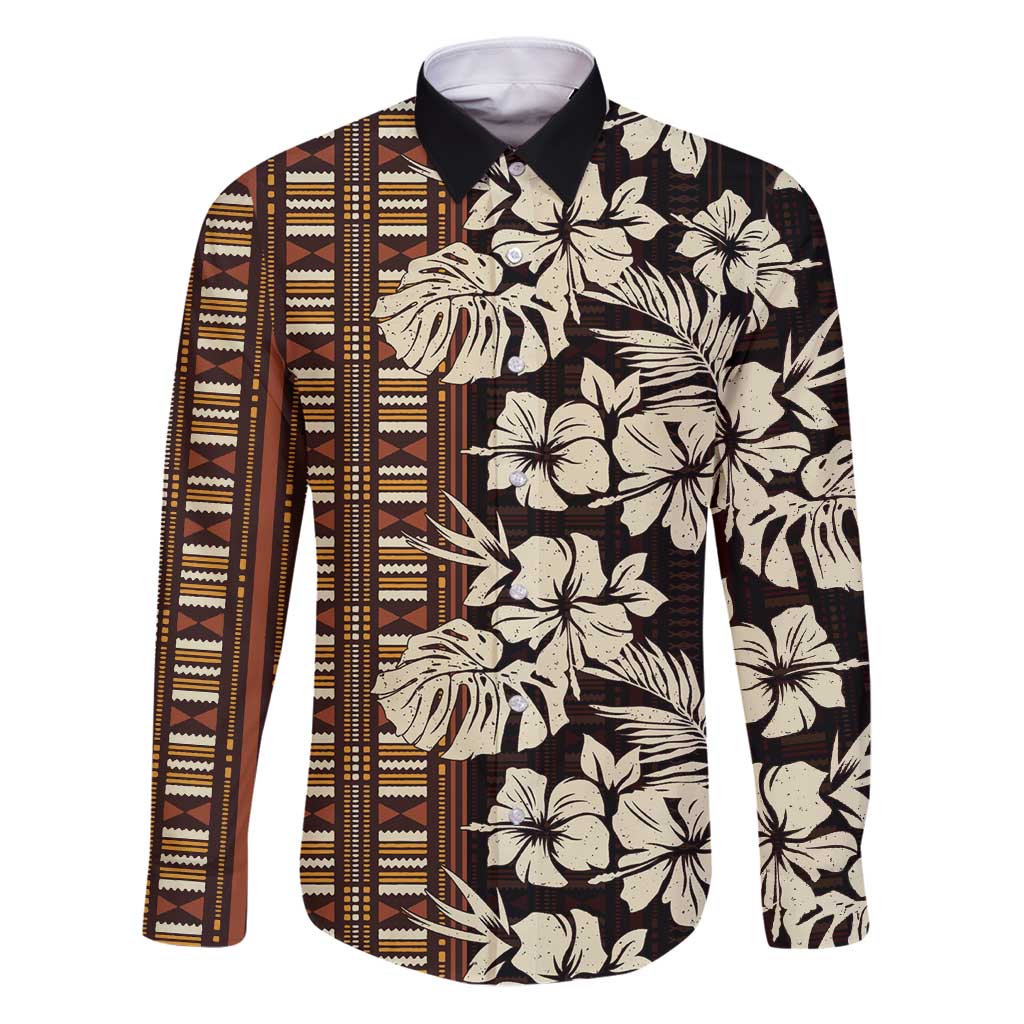 Bula Fiji Masi Family Matching Puletasi and Hawaiian Shirt Tapa Tropical Hibiscus Half Stylized - Polynesian Pride