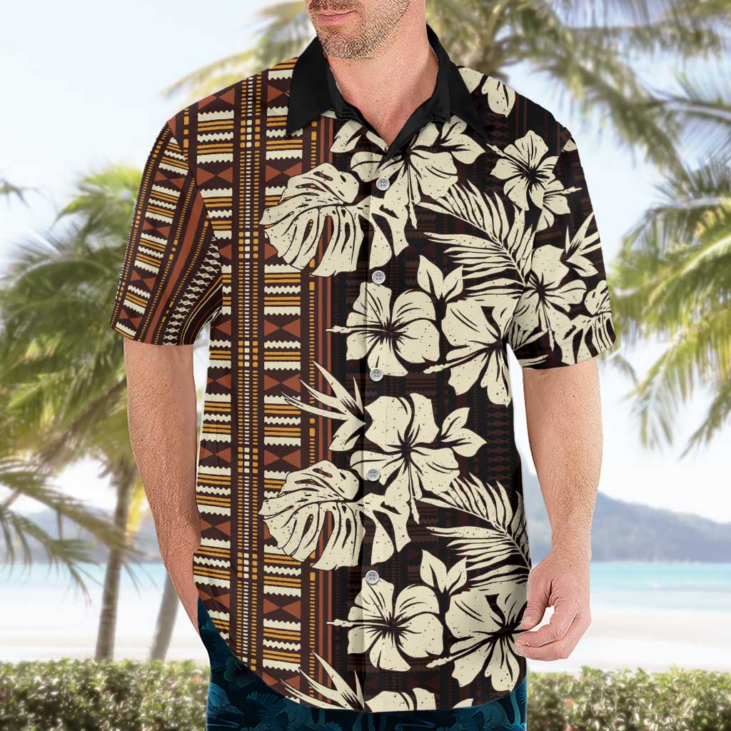 Bula Fiji Masi Hawaiian Shirt Tapa Tropical Hibiscus Half Stylized - Polynesian Pride