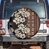 Bula Fiji Masi Spare Tire Cover Tapa Tropical Hibiscus Half Stylized - Polynesian Pride