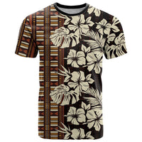 Bula Fiji Masi T Shirt Tapa Tropical Hibiscus Half Stylized - Polynesian Pride