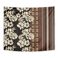 Bula Fiji Masi Tapestry Tapa Tropical Hibiscus Half Stylized - Polynesian Pride