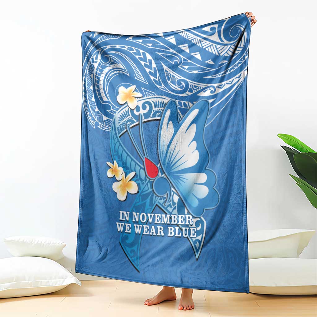 Polynesia Diabetes Awareness Month Blanket In November We Wear Blue LT14 - Polynesian Pride