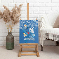 Polynesia Diabetes Awareness Month Canvas Wall Art In November We Wear Blue LT14 - Polynesian Pride