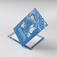 Polynesia Diabetes Awareness Month Canvas Wall Art In November We Wear Blue LT14 With Frame Blue - Polynesian Pride