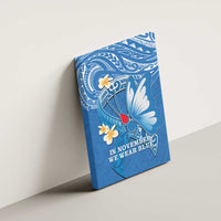 Polynesia Diabetes Awareness Month Canvas Wall Art In November We Wear Blue LT14 - Polynesian Pride