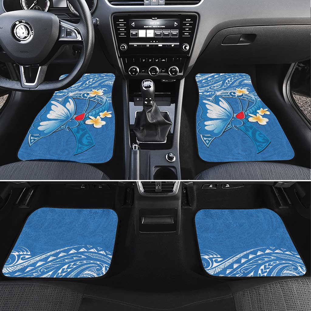 Polynesia Diabetes Awareness Month Car Mats In November We Wear Blue LT14 Set 4pcs Blue - Polynesian Pride