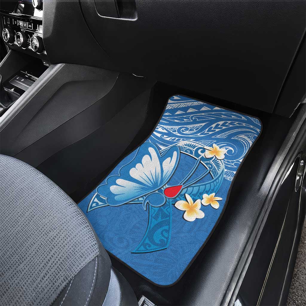 Polynesia Diabetes Awareness Month Car Mats In November We Wear Blue LT14 - Polynesian Pride